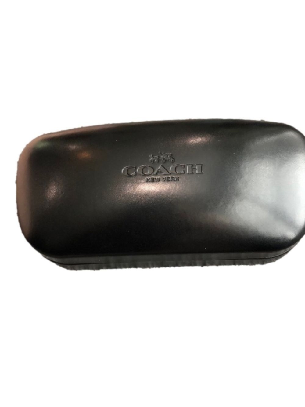 COACH clamshell eyeglasses case. Black.